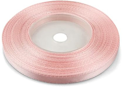 Netuno 1x rotolo nastro rosa cipria 6 mm x 32 m nastro raso nastro decorativo satin per feste matrimonio compleanno Natale prima comunione battesimo bomboniere nastrino rosa satin ribbon
