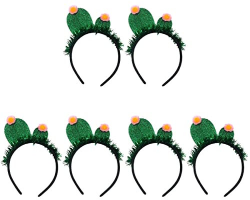 Beaupretty 6 Stücke Liefert Geburtstag Cartoon Mädchen Quaste Haarband Schöne Haare Grün Hopp Party Kostüm Kinder Haarreifen Zubehör Lametta Bopper Kopfschmuck Dekor Festlich für