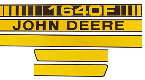 Aufklebersatz | passend zu John Deere | 1640 F | Aufkleber | Trecker | Motorhaube | Sticker | Logo | Design | Label | Emblem | passend zu John Deere | Traktor