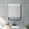 Badezimmer Spiegel Wandspiegel Badspiegel Hängespiegel 60 x 80 cm Wohnzimmerspiegel Aluminiumrahmen Schwarz Badezimmerspiegel Flurspiegel für Schlafzimmer mit Ablage im Industrie Design Black style