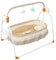 Elektrische Babywiege, Automatische Babybett Klappbare mit Smart Bluetooth Musik und Fernbedienung, Tragbare Babyschaukel für Babys Zwischen 0 und 18 Monaten bis zu 25kg.