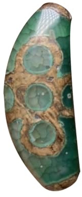 YHDONE Dzi Bead Tibetischer grüner Achat Ochsenhorn Fünf Augen Blitz Dzi Perlen Anhänger für Damen und Herren, middle, Achat, Achat