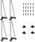 SANKEYTEW 4er Set Hairpin Legs,41cm Haarnadel Tischbeine, Modern-Stil DIY Tischbeine Möbelfüße mit Bodenschoner und Schrauben,Tischbeine Metall Schwarz für Couchtisch, Tisch,Schreibtisch und Esstisch