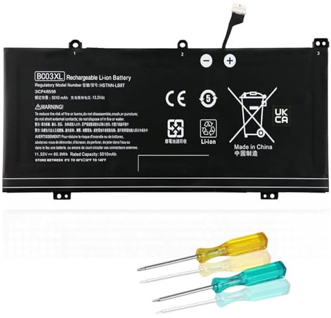 BND BC03XL11.55V Batterie pour ordinateur portable HP Pro C640 Chromebook x360 14C-CA0053DX 14C-CAO000 14C-CAO000 14C-CAO000 14C-CAO0OOND Series HSTNN- 5010 mAh LB8T HSTNN-IBBIB 9