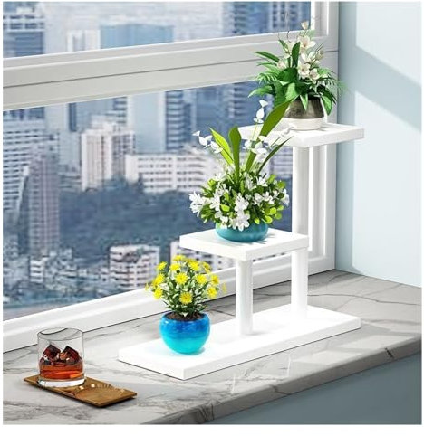 Blumenständer Pflanzenständer Blumentreppe Quadratischer Desktop-Sukkulentenständer Aus Metall, Tischplatte, Fensterbank, Pflanzenregal, Niedlicher Pflanzenhalter Blumenbank Pflanzenregal Blumenregal