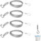 4 Pcs Picture Hanging Wire Kits, Holds up to 20kg 1.5mm x 2m Stainless Steel Adjustable Lanyards with Hook Loop, Heavy Duty Wires Rope Picture Hanging Chain for Mirrors Photo Frames Flower Pots
