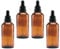 Honney Store 4 x 100 ml Amber Glass Tincture Bottles for Essential Oils Aromatherapy Blends Compact and Travel Friendly