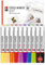 Marabu Textile Marker, 10er Set Textilstifte für helle Stoffe, Stoffmalstifte mit 3 mm Spitze, kräftige Farben auf Wasserbasis, vegan, nach Fixierung waschmaschinenfest bis 60°C, 0115000000200