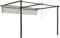 Outsunny Pérgola con Techo Retráctil Pérgola de Pared 4x3 m Cenador con Tela de Poliéster Resistente al Agua Pabellón para Jardín Patio Terraza Exterior Crema