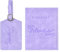 Greyoe Reisepasshülle, Reisepass Organizer, Passport Cover, PU-Leder Reisepass Hülle + Kofferanhänger, für Damen und Herren Urlaub Zubehör Travel Essentials (Lila D, 1)