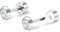 ZDE Titanium Flatback Earrings for Women Aquamarine Stud Earrings Flat Back Women Hypoallergenic Cartilage Flatback Earring Tragus Helix Conch Piercing (Crystal, 3MM)
