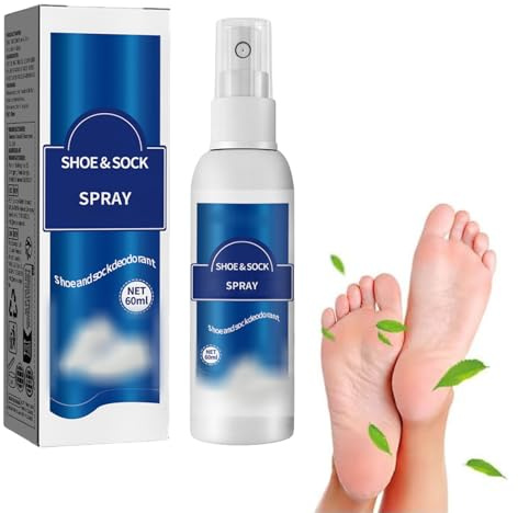 Déodorants en Spray pour Chaussures et Chaussettes, Déodorant Chaussures Anti-odeurs, 60 ml
