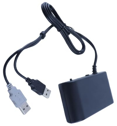 BTOSEP GC - Adattatore per controller a 4 porte, funzione per PC, vibrazione, adattatore per controller di gioco per amici, materiale ABS nero