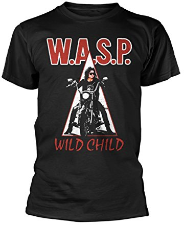 WASP Wild Child Men's T-Shirt Black Band Merch, Bands, Black, M