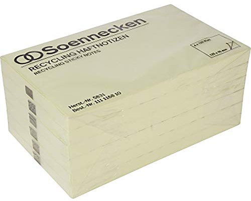 Haftnotiz 125x75mm gelb Recycling 6 x 100 Blatt 6 St.Pack. (5831)