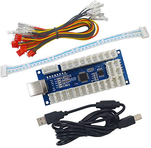 SJ@JX Arcade USB Encoder LED Zero Delay Arcade Controller PC PS3 Android Arcade DIY Kit LED Arcade LED Button