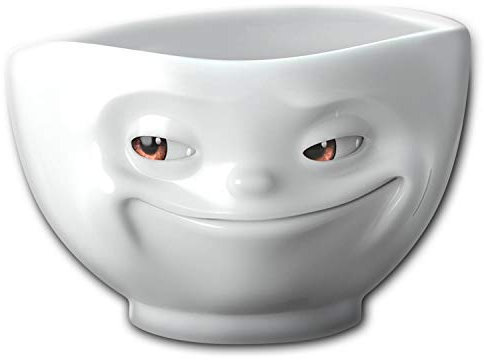 Kühlschrankmagnet TV Tassen Power Magnet Schale Grinsend weiß 7 x 5 magnetisch