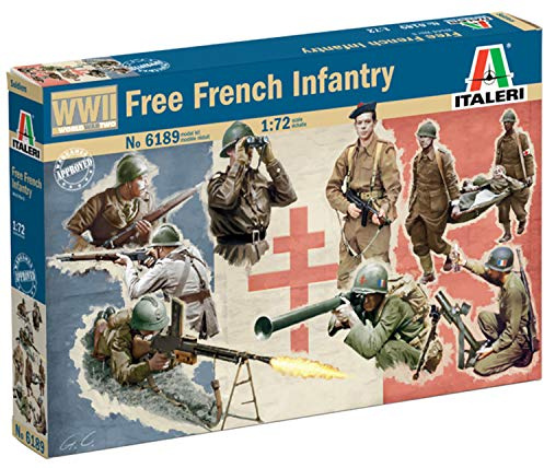 Italeri 510006189 1:72 French Infantry (WW II) Model Building Kit | Standing Model Building, Crafts, Hobby, Gluing, Plastic Kit, Unpainted