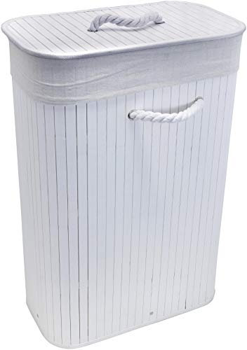 Euroshowers Wäschekorb, Faltbare Wäschetruhe rechteckig, 75 L Volumen, H x B x T: ca. 60 x 40 x 22 cm, (Weiß)