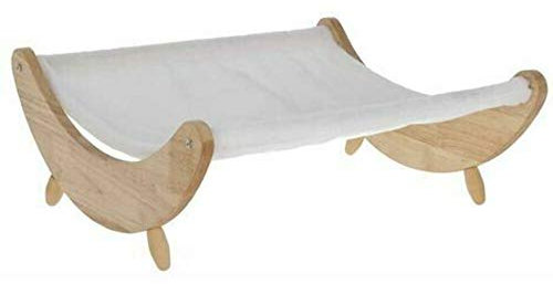 Kerbl Pet Maxi-Pet 81629 Hängematte Dream, weiß mit Holzgestell