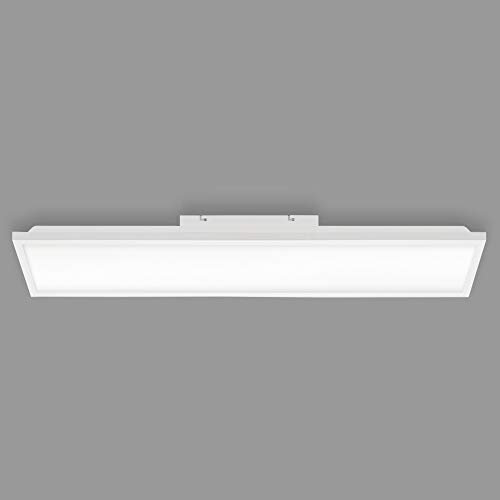 BRILONER Leuchten - LED Panel, Deckenleuchte dimmbar, WiFi, inkl. Farbtemperatursteuerung, inkl. App - Bedienung, inkl. Fernbedienung, 24 Watt, 1.840 Lumen, Weiß, 1.000x250x65mm (LxBxH)