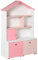 HOMCOM Libreria Scaffale Portagiochi Rosa per Cameretta Bimbi e Ragazzi con 2 Cassetti Estraibili, 80 x 34 x 130 cm