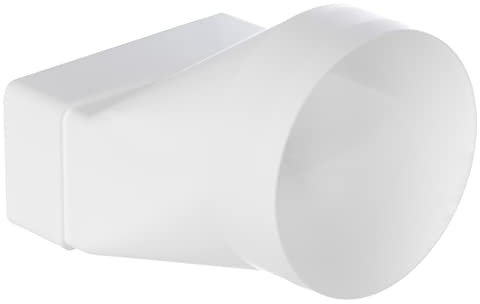 110x55mm – Ø 100mm Réducteur en Plastique Rectangulaire vers Rond - Raccord pour Conduit