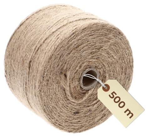 Juteschnur Kordel 500 Meter Juteband 1 Kg Kordelband Juteseil Jute Garn Paketschnur Juteband Natur Jutekordel Gartenschnur Bastelschnur Pflanzschnur Naturgarn