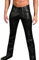 Beokeuioe Herren Wetlook Leggings Leder Leggings Mit Reißverschluss Pu Lederhose Schwarz Hochglanz Lack-Optik Kunstleder enganliegend Hose Lange Lederjeans Motorrad Nachtclub
