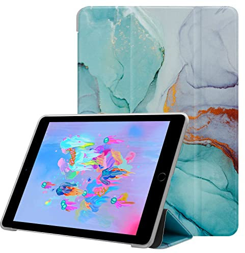 Cadorabo Funda para Tablet Compatible con Apple iPad Mini/Mini 2 / Mini 3 / Mini 4 / Mini 5 - Diseño Mármol Verde - Funda Protectora Ultrafina de Silicona TPU Flexible con función de Soporte