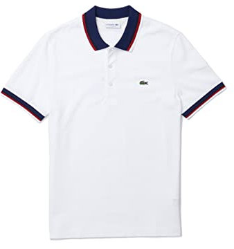 Lacoste Ph3461 Paris Polo Regular Fit, Bianco, S Uomo