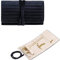 Lidxfeo Samt Schmuckrollen, Schmuck Jewelry Organizer Schmucktasche, Rolle Schmuckaufbewahrung Reise für Damen, für Armbänder, Halsketten, Ohrringe und Mehr Schmuck, für Reisen, Urlaub usw
