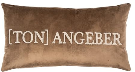 PAD Concept Dekokissen (TON) Angeber, 35 x 70 cm, Stone, Größe:35 x 70 cm