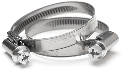 12mm (130mm - 150mm) Strong Steel Worm Drive Hose Clip Adjustable Hose Clamp Ducting Clamp for Flexible Hose Pipe Jubilee Type (Pack of 2) N10ABC