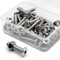(30 pcs) M6 x 20mm Flat Round Hexagon Socket Head Screws Bolts and Nuts Set 304 Stainless Steel 18-8