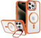 Hitaoyou for iPhone 14 Pro Max Case 5G, [Compatible with Magsafe], Camera Kickstand Protective iPhone 14 ProMax Case Shockproof Cover Military Grade Phone Cases for iPhone 14 Pro Max 6.7'' Orange