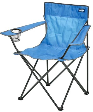Anglersessel Campingstuhl Faltstuhl Anglerstuhl Regiestuhl Blau mit Getränkehalter und Tasche