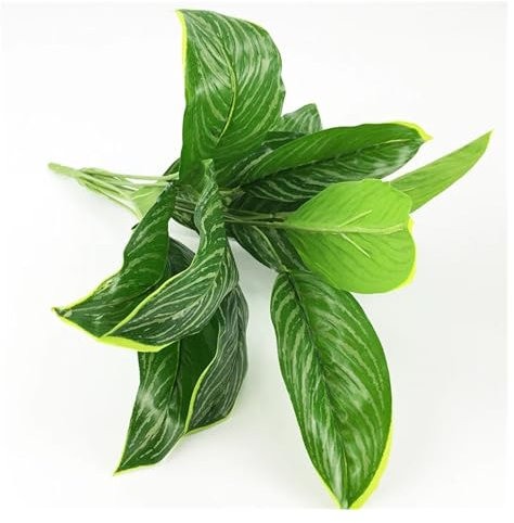 AMZSAKE Palmier Tropical Monstera Artificiel à 9 têtes, 46cm, Plantes bonsaï, Feuilles en Plastique, Branche de Plantes for intérieur, Bureau, décoration de noël wanglan