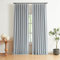 Vision Home Vorhänge, Bleistiftfalten, komplett verdunkelnd, Leinenmischung, wärmeisolierend, mit Haken und Hinterlasche, für Schlafzimmer und Wohnzimmer, 101,6 x 274,3 cm, Blau, 2 Stück