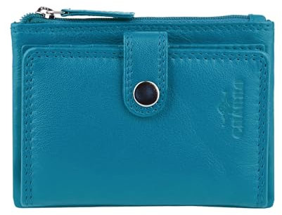 CHARRO Porta Carte di Credito in Vera Pelle, Unisex Uomo e Donna, Con Tasca Portamonete e Scatola