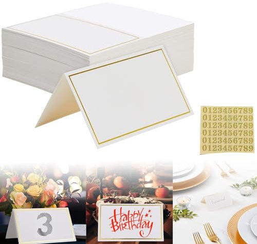 50 Pièces Marque Place Mariage, Marque Place Anniversaire, 5,1x8,5CM Porte Nom Table Baptême Cartons Placement Pampas Cartes de Nom Anniversaire, Pour Mariage, Communion, Anniversaire, Fête, L'or