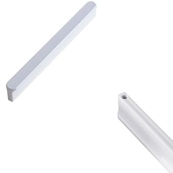 SZLXJMFL Tiradores Cocina 160mm, 2 Pcs Tiradores para Mueble Sólido de Aleación de Aluminio | Anodizado, Tiradores Armarios Distancia de Agujero: 96-1160 mm Blanco Tirador para Cajón 160mm/6.3in