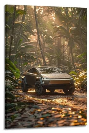 GTTHOK Sportwagen-Poster für Cybertruck-Pickup, dekoratives Gemälde, Leinwand, Kunstbild, 20 x 30 cm