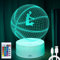 Pinlanuo Basketball Geschenke Jungen, Basketball Nachtlicht Kinder, 3D Illusion Basketball Lampe, 16 Farben ändern & Fernbedienung, 7-10 Jahre Geburtstagsgeschenk Zimmer Schlafzimmer Deko