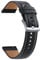 22mm Schwarz Leder Uhrenarmband, Echtes Leder Ersatzarmbander mit Metallschnalle, Lederarmband Kompatibel mit Samsung Galaxy Watch 3 45mm/Galaxy Watch 46mm für Herren Damen