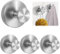 ZOCONE 4 Pcs Stainless Steel Suction Cup Hooks - No-Drill Reusable Vacuum Shower Hooks for Bathroom, Kitchen - Silver
