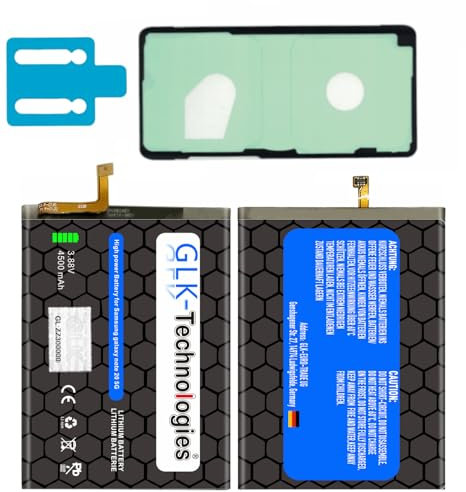 High Power Ersatzakku kompatibel mit Samsung Note 20 (N980F) EB-BN980ABY | GLK-Technologies® Battery | accu | 4500 mAh Akku | inkl. 2X Klebebandsätze