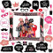 Rose Gold Inflatable Photo Booth Frame, 31 Pieces Birthday Party Photo Booth Props, Selfie Frame for Boys Girls Men Women Him Her Birthday Party Decorations