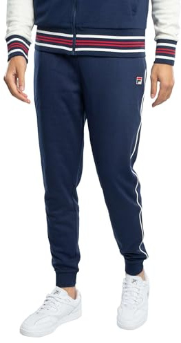 Fila Patrick Herren Jogginghose mit Kontrastpaspelierung, Marineblau/Gardenia, Navy/Gardenia, XL