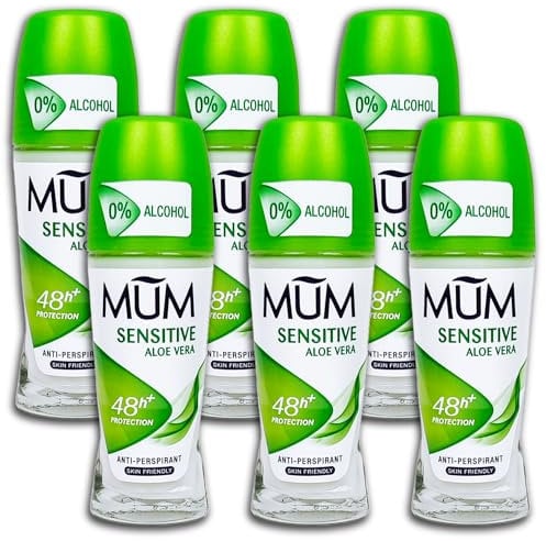 6er Pack MUM Deo Roll-On Sensitive Aloe Vera Deoroller Deodorant 6 x 50 ml